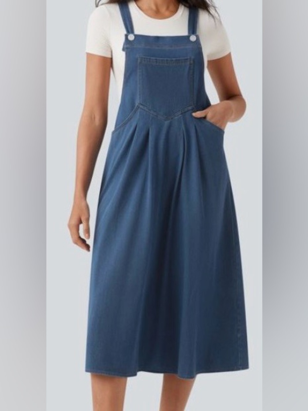 MEDIUM . HALARA DENIUM KNIT MIDI DRESS
